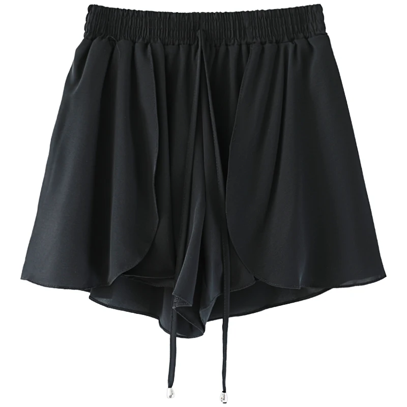 Шифоновые шорты с эластичным поясом Женская Летняя мода 2019 новинка свободные