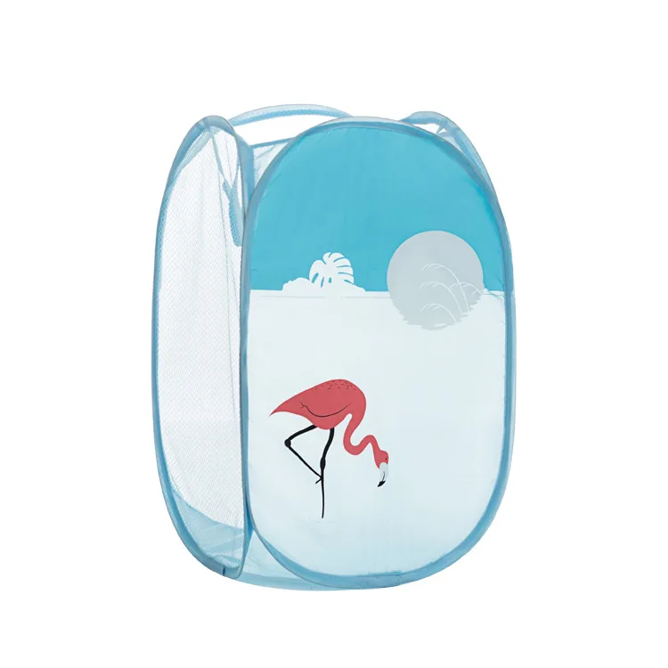 Flamingo Всплывающие складные корзины для белья, грязная одежда, большой объем, бюстгальтер, нижнее белье, мешок для стирки - Цвет: Flamingo