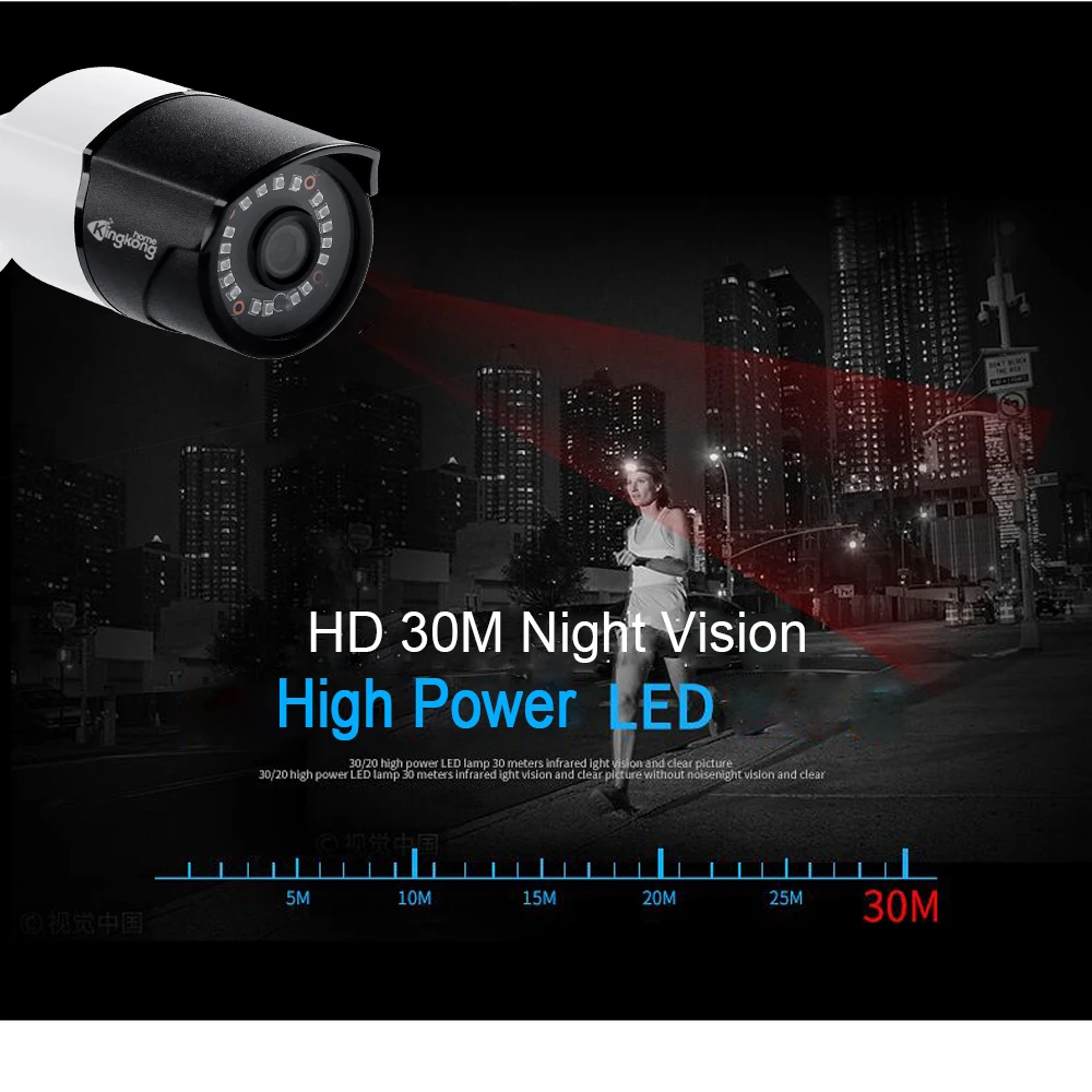 Kingkonghome 1080 P IP Камера сети onvif Водонепроницаемый Открытый безопасности poe CCTV P2P