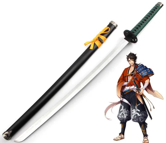 Touken Ranbu онлайн игра Mutsunokami Yoshiyuki деревянный меч реквизит для косплея самурайский