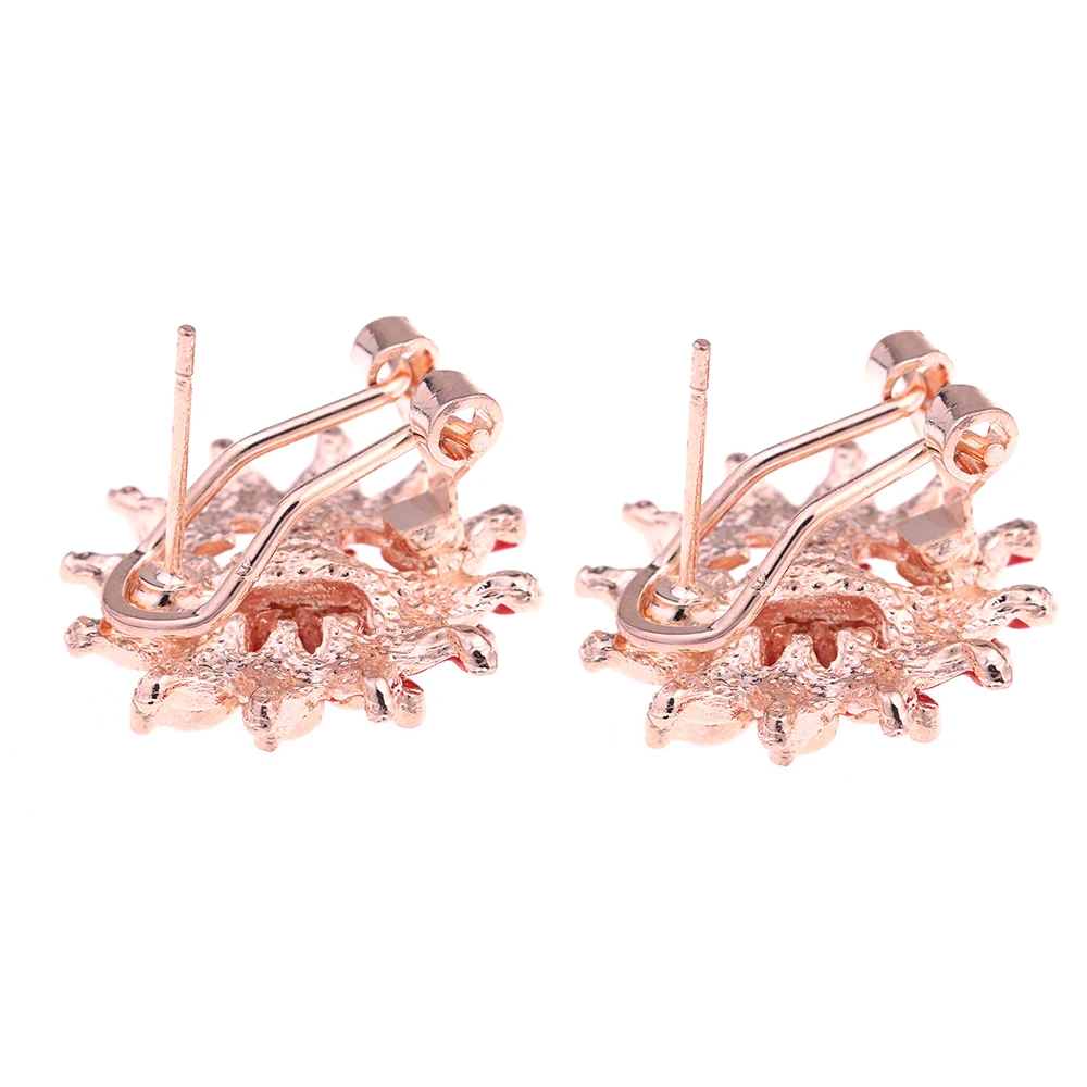 Crystal Stud Earrings Boucle d'oreille Femme 2016 Fashion Flower For Women White Red Blue Black Green Bijoux Jewelry | Украшения и