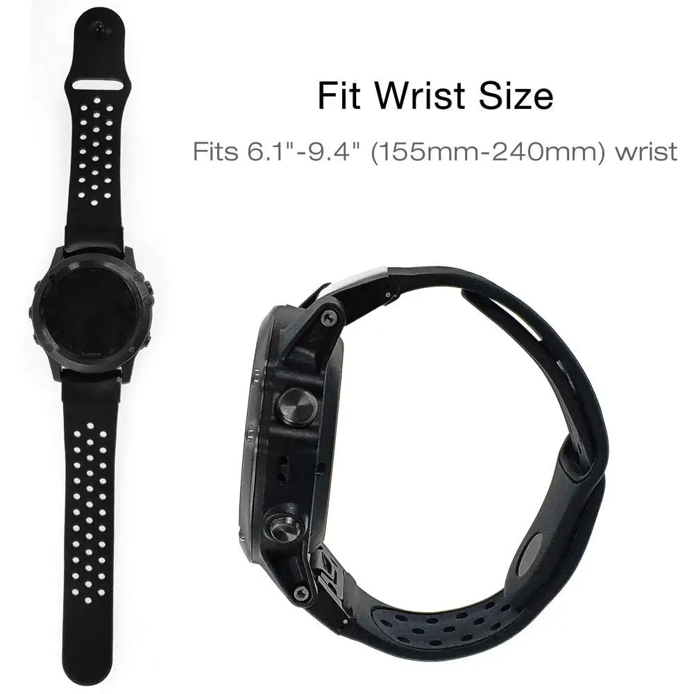 Для смарт-часов Garmin Fenix 5X/5X плюс ремешок для часов 26 мм дышащая браслет Quick Release Easy