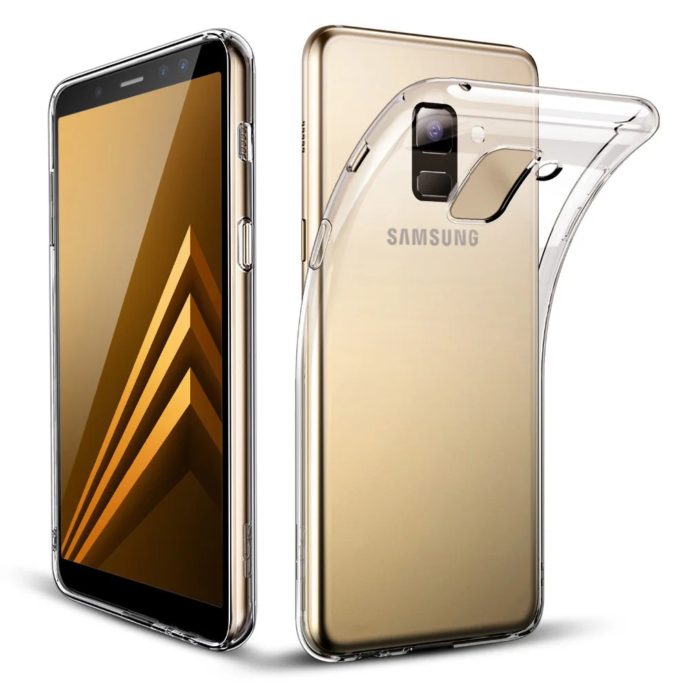 Противоударный прозрачный мягкий чехол s для samsung Galaxy A8 чехол Роскошный ультра тонкий чехол прозрачный силиконовый чехол из ТПУ чехол Coque Capa