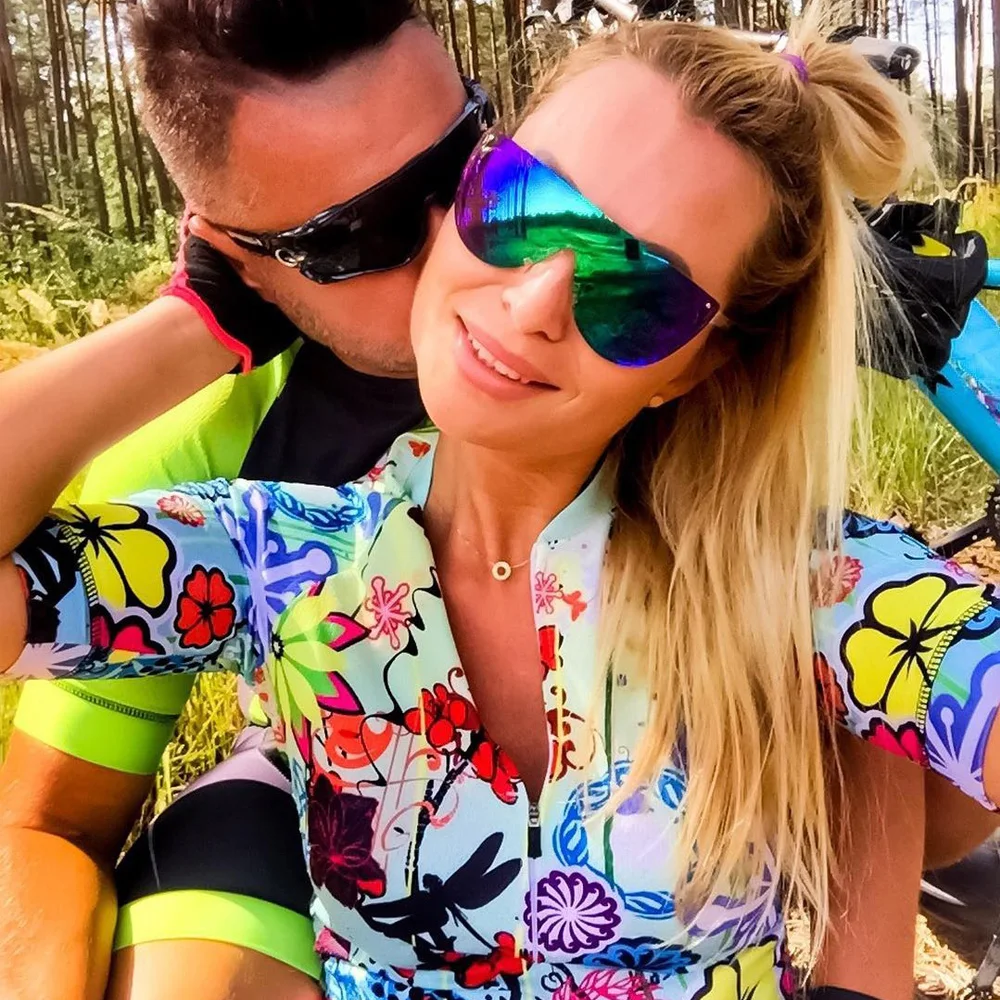 BXIO Женская одежда для велоспорта с нагрудником шорты двойная лайкра плоская