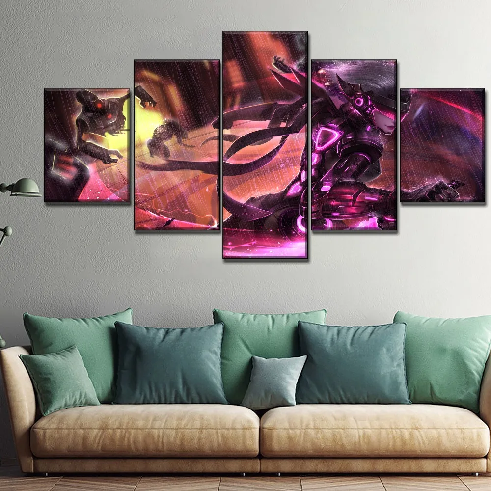 Украшение для дома холст живопись 5 шт. Лига Легенд Fiora HD картинки настенные