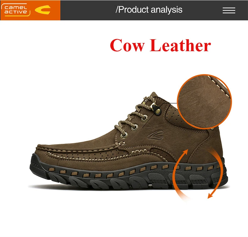 Camel Active/Новинка; мужские зимние ботинки; Коллекция года; обувь из натуральной кожи; очень теплые мотоботы ручной работы; водонепроницаемые ботильоны; зимние ботинки