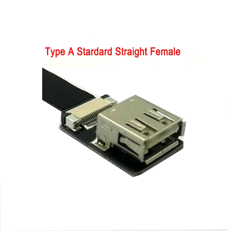 5 см-100 см длинный расстояние ультра тонкий плоский usb ленточный кабель стандартный тип A мама-папа Micro вниз Угловой 90 градусов разъем
