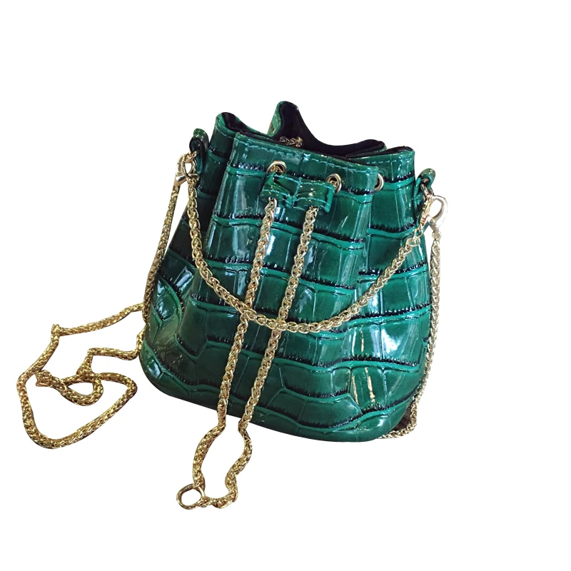 2017 Новый Louis крокодил цепь сумка PU материал ведро мешок мини пакет плеча сумки