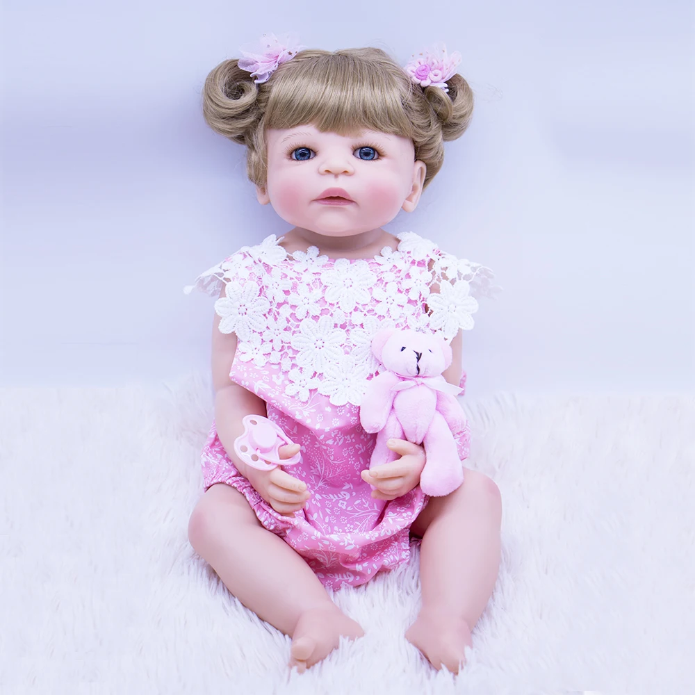Эксклюзивные силиконовые куклы ручной работы для новорожденных 55 см светлые
