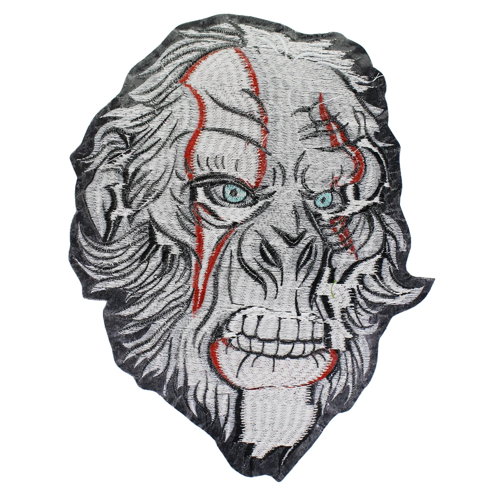 Панк стиль средний палец скелет череп патчи рок аппликации Железный На куртке