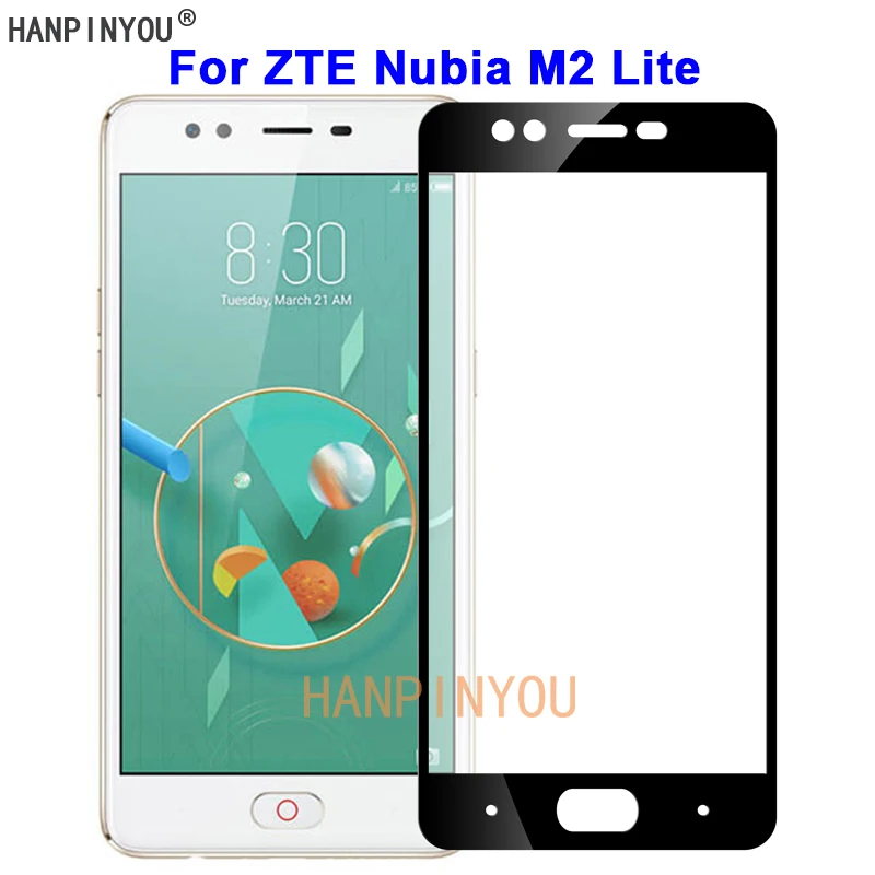 Для ZTE Nubia M2 Lite 5 дюйма новая твердость 9H 2.5D полное покрытие закаленная Защитная