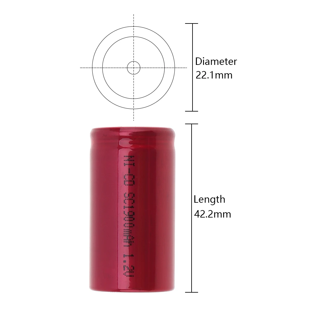Soshine 2шт 1 2 V NI CD SC 1900mAh аккумуляторная батарея с плоской головкой