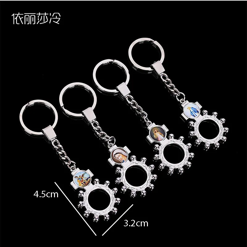 48 Pieces / Rings Cross Keychain Icon Jesus My Religion is Savior Christian Gift | Украшения и аксессуары