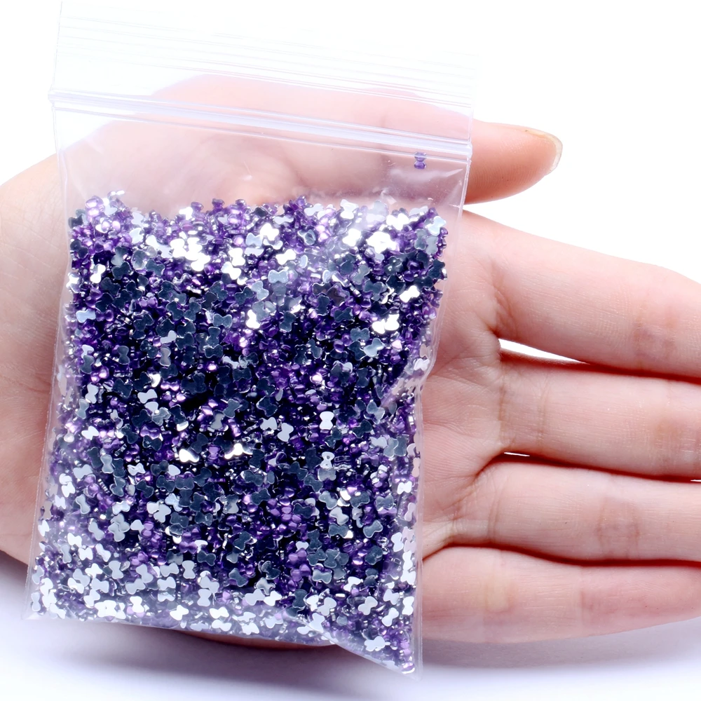 07 light purple Бант 30 г 10000 шт Стразы драгоценные камни для украшения ногтей 3D не исправление украшения для ногтей Flatback для дизайна ногтей - Цвет: 07 light purple