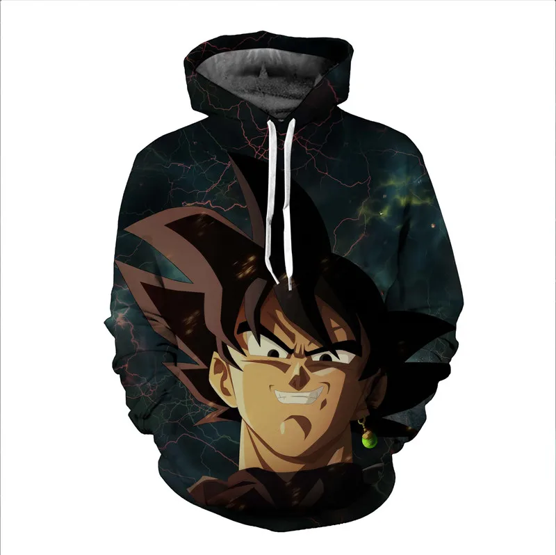 Dragon Ball Z Super Saiyan мужские толстовки с принтом и свитшоты милый аниме 3D Толстовка с капюшоном мужская верхняя одежда в стиле хип-хоп