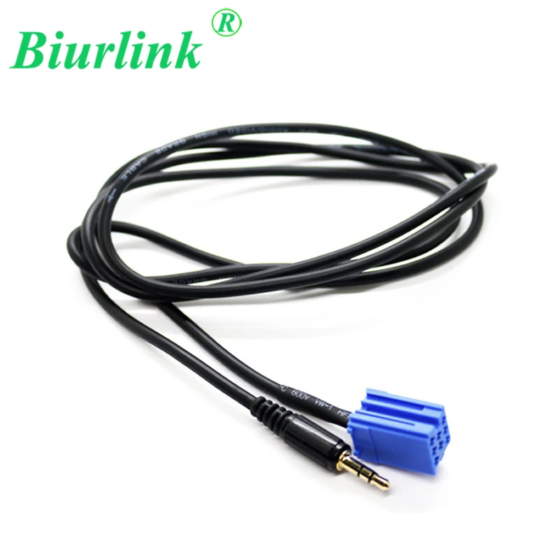 Biurlink 3 5 мм вспомогательный вход Aux кабель адаптер для VW Audi Becker Blaupunkt 8Pin Mini ISO