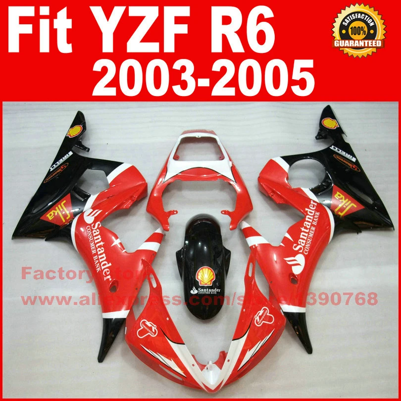 

Детали двигателя для YAMAHA R6 наборы обтекателей 2003 2004 2005 YZF R6 обтекатель 03 04 05 комплект 3669