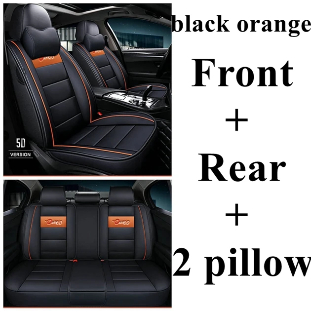 black orange comfort Автокресло Обложка для Audi a1 a3 a4 a5 a6 a7 a8 a4L a6L q2 q3 q5 q7 a4 b8 a4 b6 a3 8 p a4 b7 a6 c6 Alfa Romeo 159 Lada granta Веста - Название цвета: black orange comfort