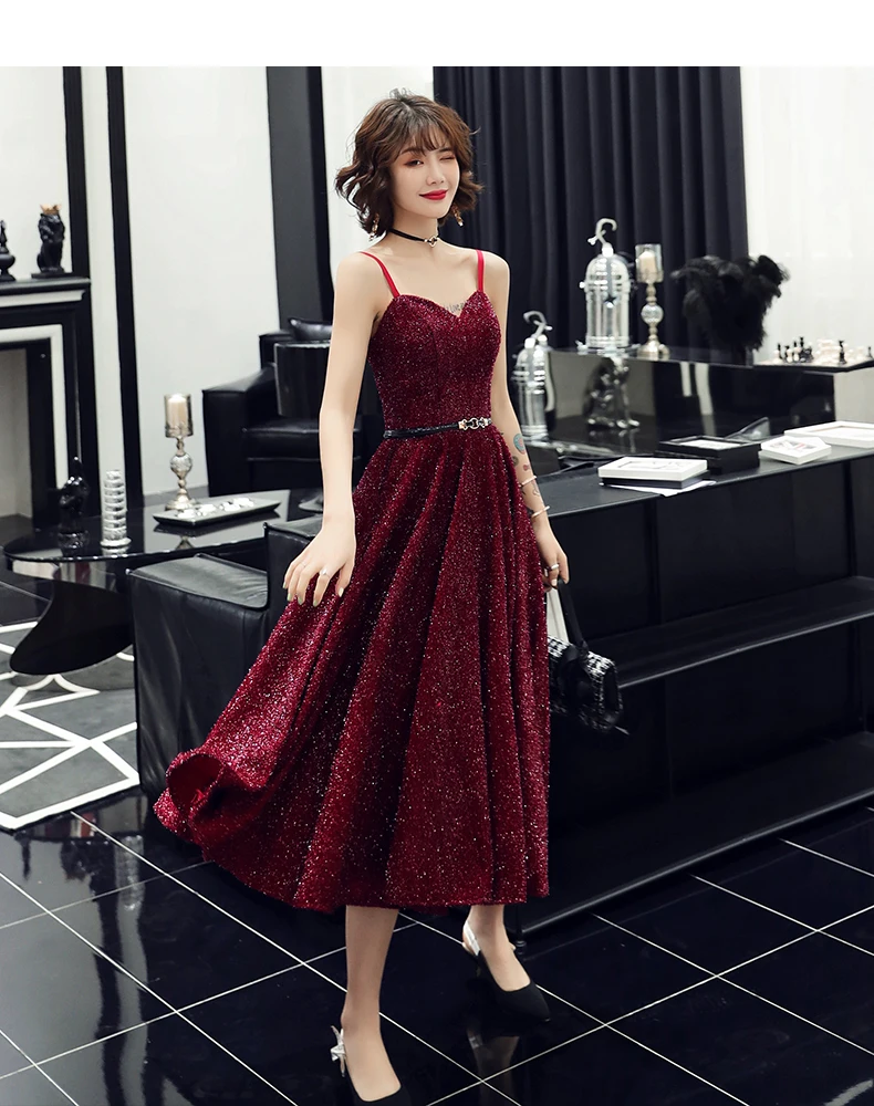vestido de festa дизайн сексуальное торжественное Платье бордовое милое длинное вечернее платье светоотражающее платье LF212