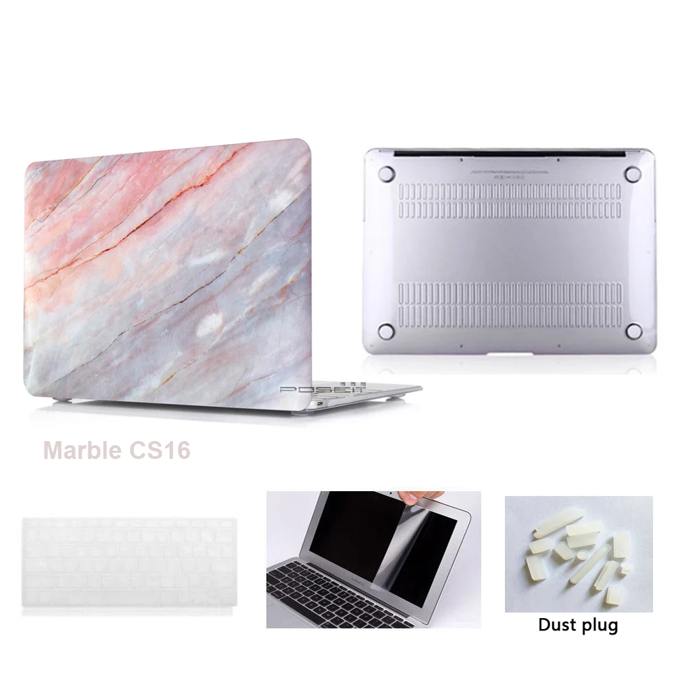 Пластиковый чехол для ноутбука + клавиатуры экранная пленка только Alppe Macbook 13Air с