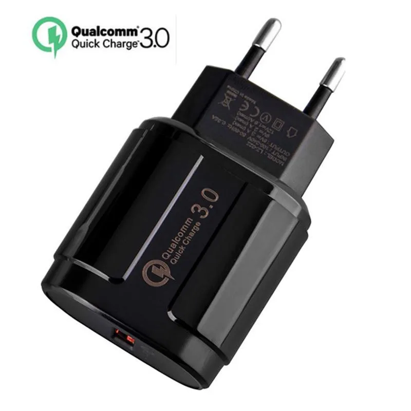 18 Вт USB зарядное устройство EU Wall Quick Charge 3 0 быстрое QC3.0 QC2.0 адаптер для iPhone X 7 Samsung Xiaomi