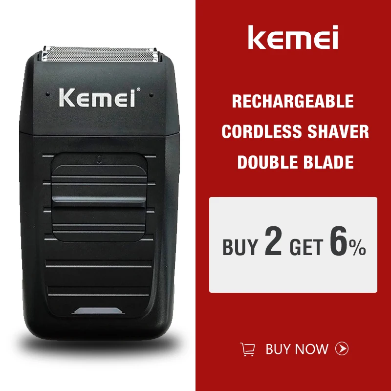 Kemei KM 1102 аккумуляторная бритва для бороды электрическая Беспроводная Бритва