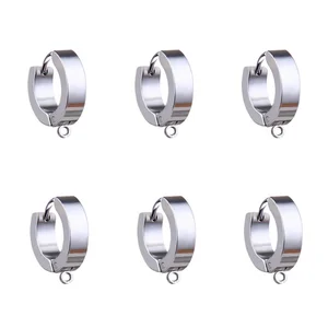 Aiovlo 10PCS/lot Stainless Steel Back Clips Ear Hooks Earrings Findings for Components DIY Jewelry Findings Parts Wholesale