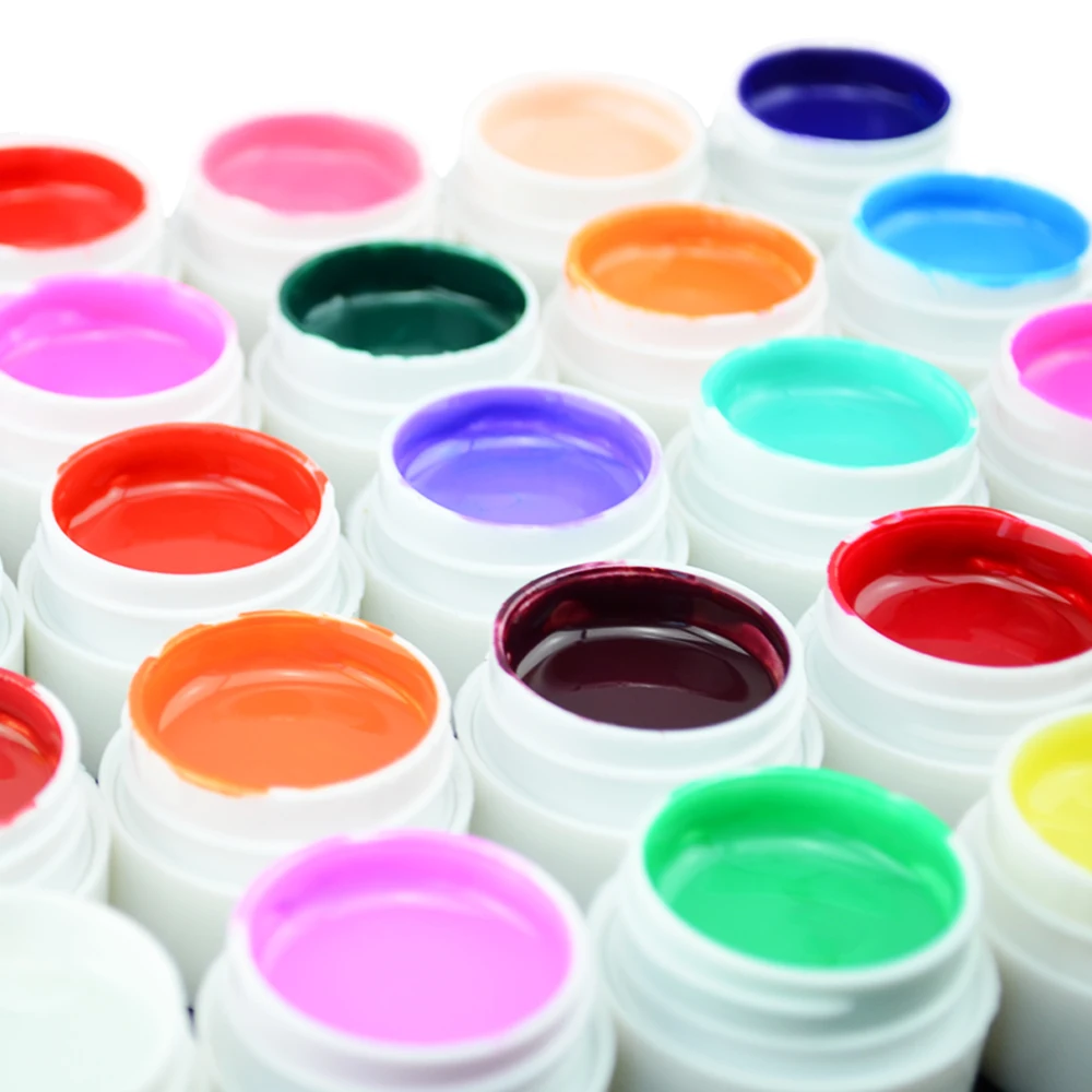 36 однотонных УФ гель для дизайна ногтей маникюрный набор сплошного цвета