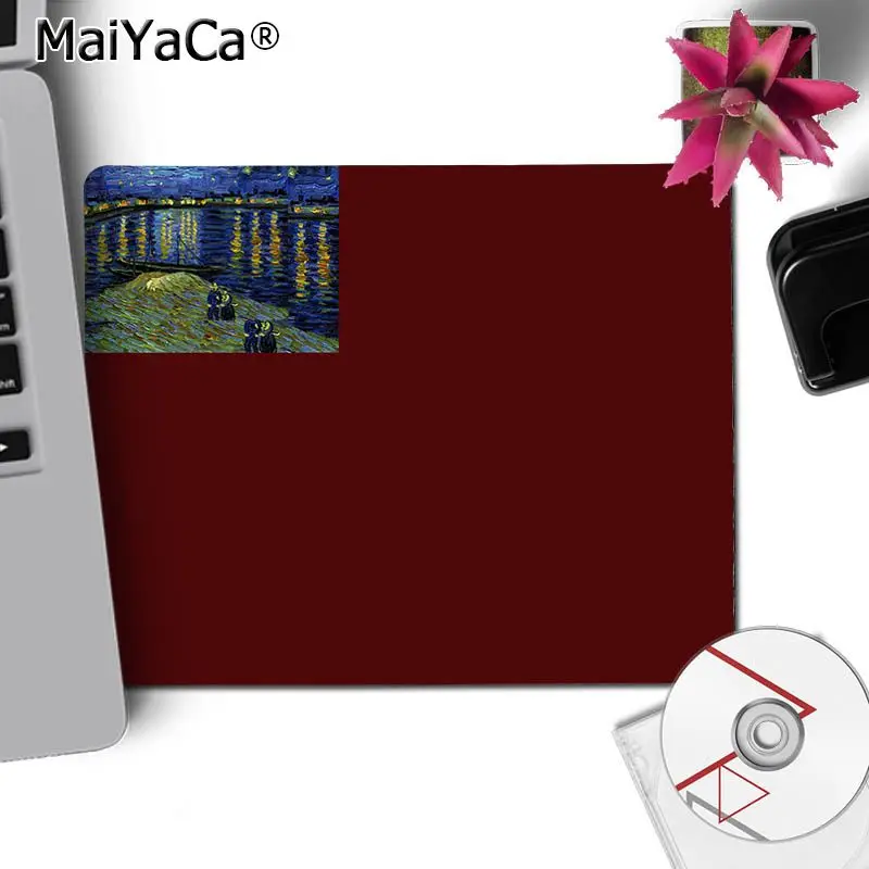 No Lock Edge25x29cm Майяка винсан Ван Гог. Звездная ночь цветок эстетическое искусство компьютерная игровая мышь коврики игровой коврик для мыши для ПК ноутбука - Цвет: No Lock Edge25x29cm