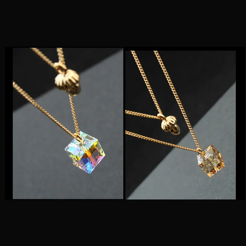 Женский Свадебный комплект из ожерелья и браслета колье золотого цвета с