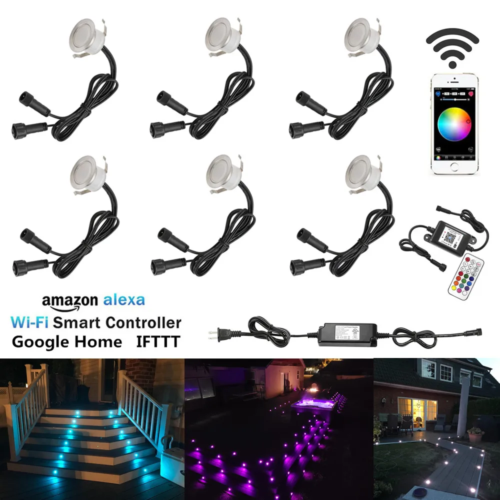 6 шт./лот умный Wi Fi телефон управление через приложение RGB/RGBW 31 мм 12 В ip67 кухня