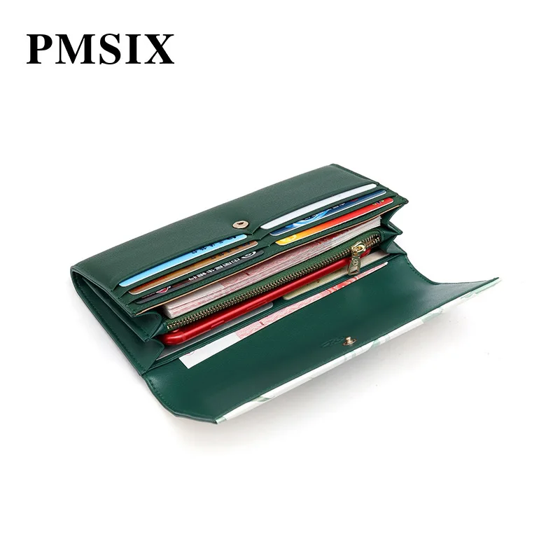 PMSIX, женский клатч, Ретро стиль, напульсники, цветочный принт, женский кошелек, на застежке, Модный женский кошелек, элегантный, для девушек, вечерний клатч