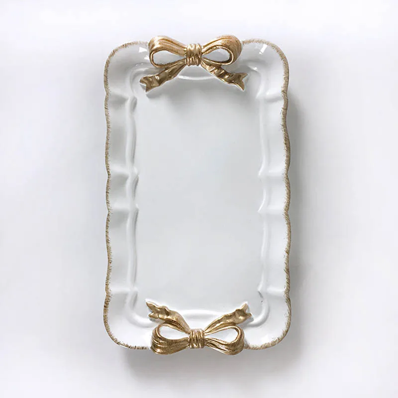 rectangle white Смол, посуда для торта и тарелки, японский стиль, контейнер для десерта, кофейная подставка, коробка для еды, тарелка, ремесло, подарок, не допускает нагрева, Платон - Цвет: rectangle white