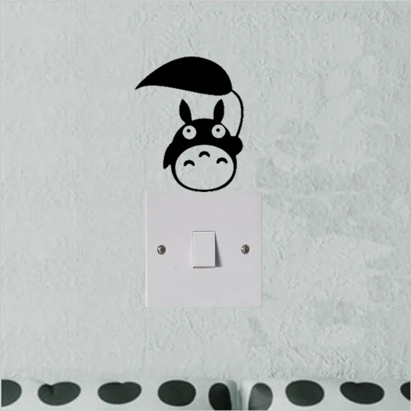 Чу Тоторо декоративные наклейки на выключатели Забавный мультяшный Кот Наклейка