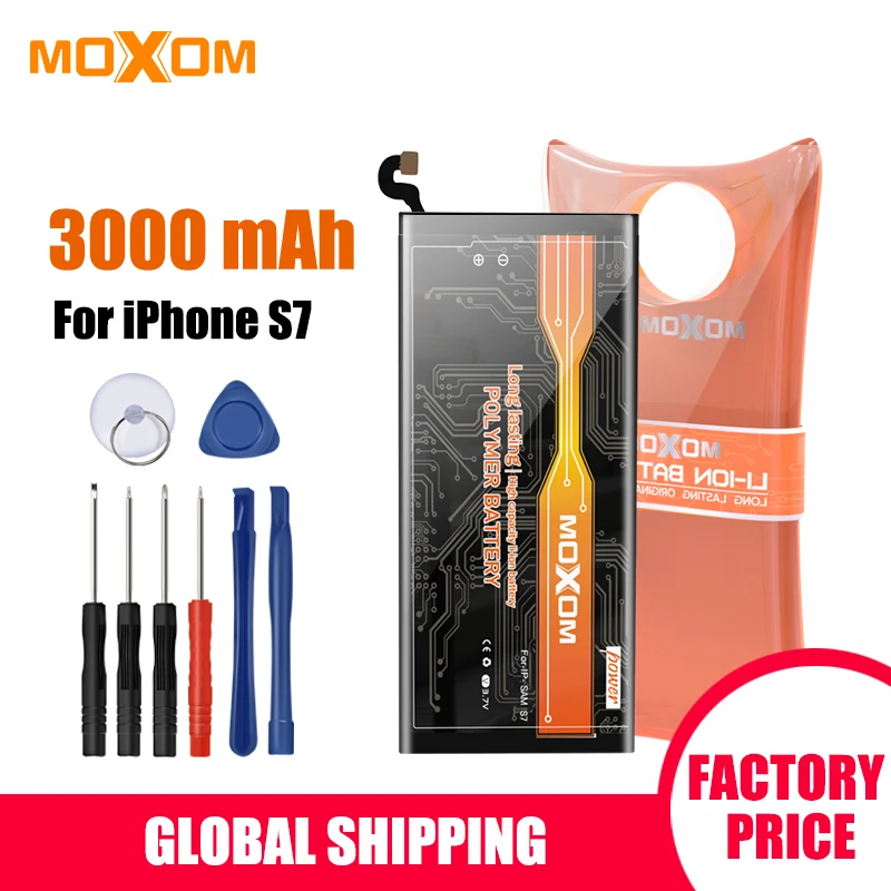 

MOXOM Phone Battery for Samsung Galaxy S7 3000mAh High Compatible Phone Batteries Lithium Polymer battery with Free Tools
