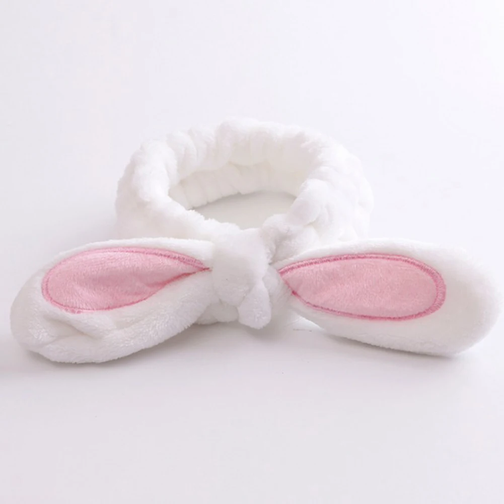 1 шт. мягкая резинка для волос с кроличьими ушками эластичная повязка умывания