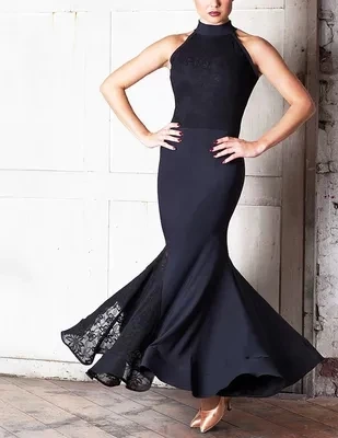 Новинка 2017 костюм для бальных танцев сексуальное женское платье с высоким