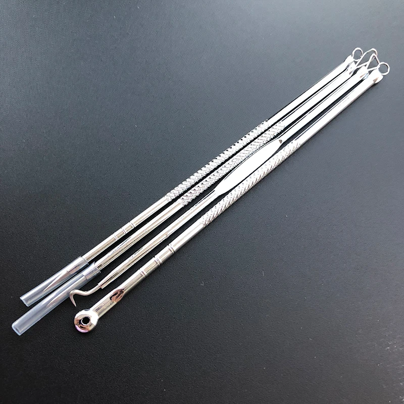 4 шт. экстрактор угрей комедонов акне прыщей ложка для лица|Устройство ухода за