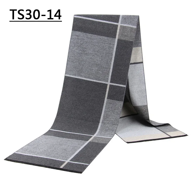 TS30 - 14 YISHLINE, модные, 180X30 см, Толстые мужские шарфы, зимние, мягкие, мужские, кашемировые, вискозные, с кисточками, шарф, модальный, подарок для отца и мужчины - Цвет: TS30 - 14