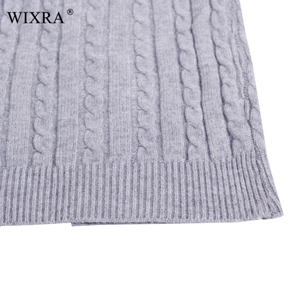 Женское трикотажное платье-свитер Wixra теплое облегающее платье в рубчик с