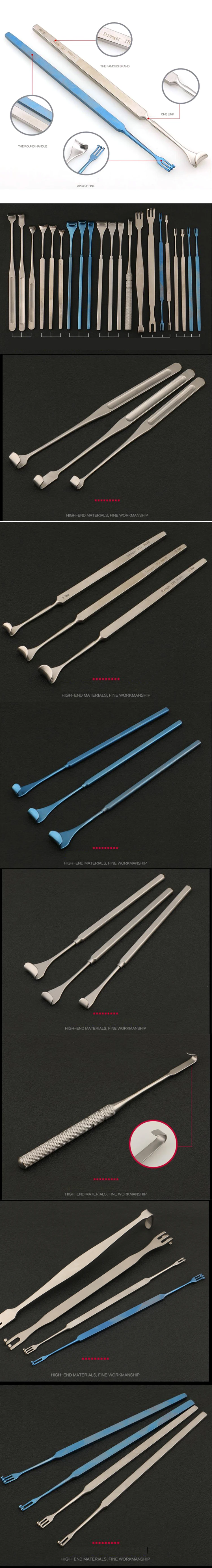 Stainless steel beauty plastic equipment fine eye bag hook eyelid pull hook type double claw double eyelid surgery tool