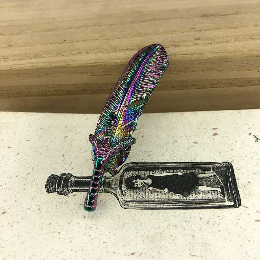 EDC Outdoor Tools Brass Colorful Feather Claws Pendant Keychain Key Ring Accessories | Спорт и развлечения