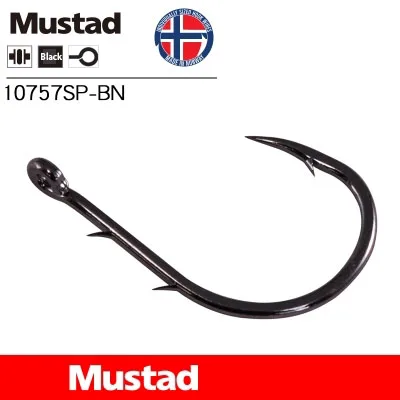 Mustad рыбалка крючки станок и 10757SP-BN двойная колючая крючок Рыбалка снасти Pesca 1 #7 #