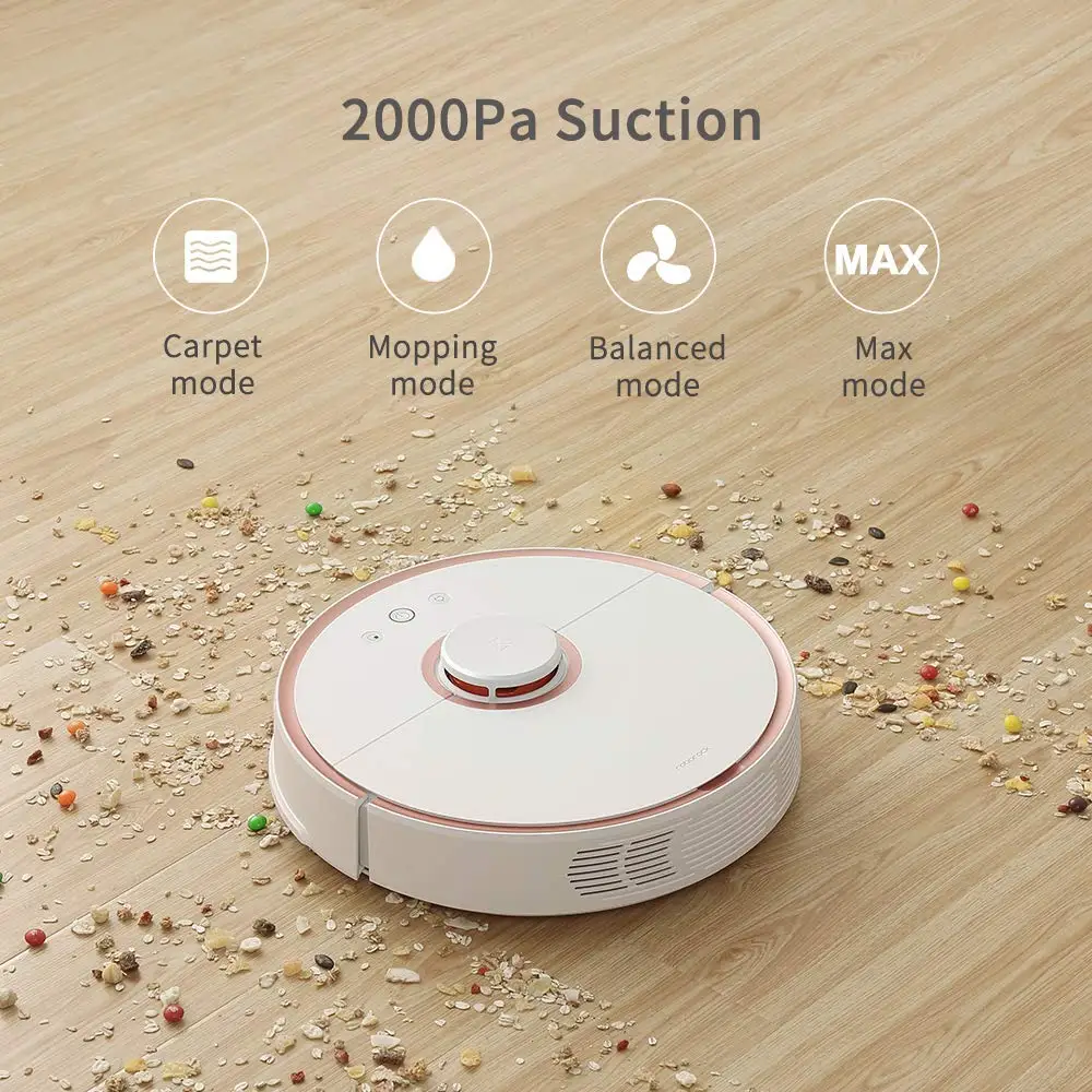 Roborock S5 Xiaomi робот пылесос и Швабра 2000 Pa супер Мощность всасывания Wi-Fi Подключение