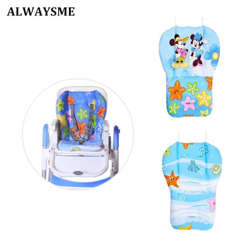 ALWAYSME мультфильм мышь ребенок детская коляска подушка коврик для кормления Стул стульчик Подушка одна сторона синий другая сторона Розовый