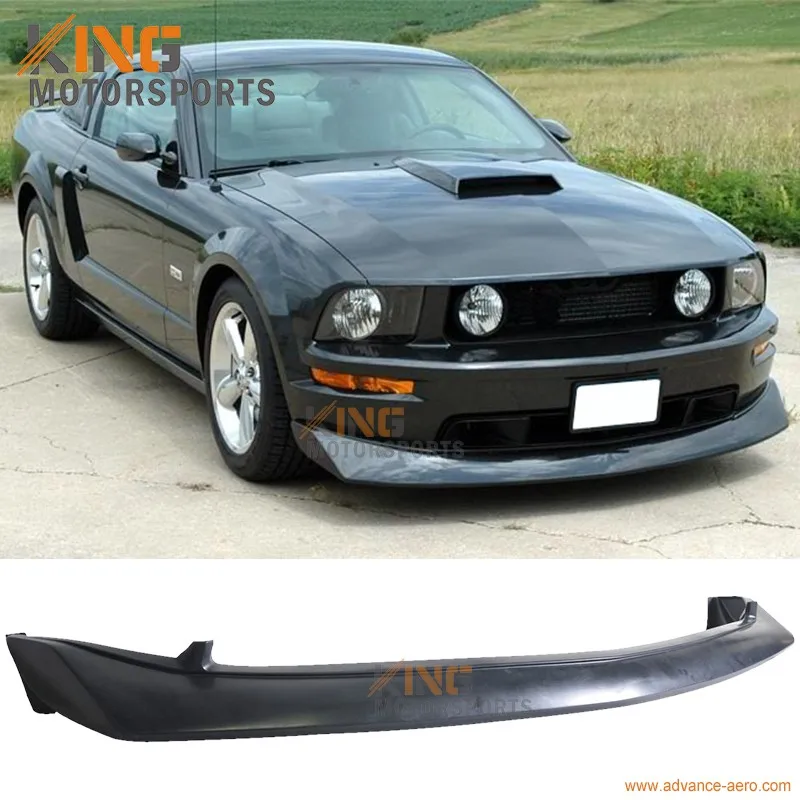 Для 2010 2011 2012 Ford Mustang GT V8 Тип-B PU передний бампер спойлер Неокрашенный Черный