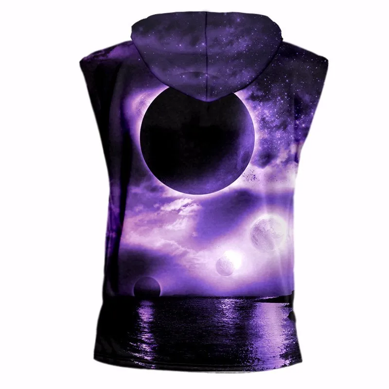 OGKB модный крутой топ на бретелях с капюшоном для мужчин/женщин 3D принтом