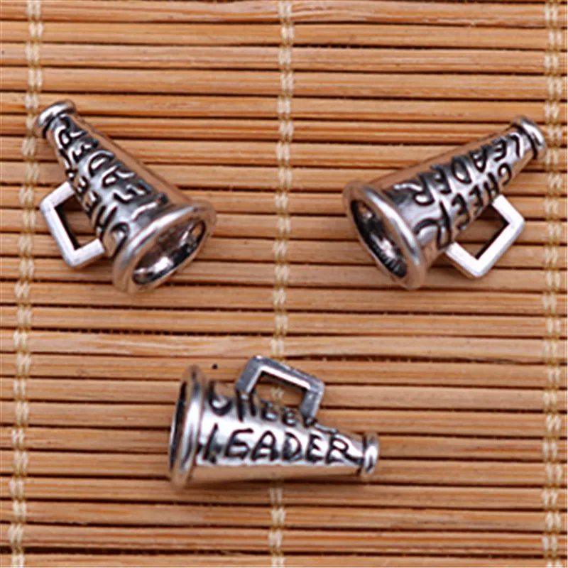 6pcs Silver Color 3D Cheerleader Loudspeaker Alloy Pendant Vintage Necklace Bracelet DIY Metal Jewelry Handmade Materials | Украшения и
