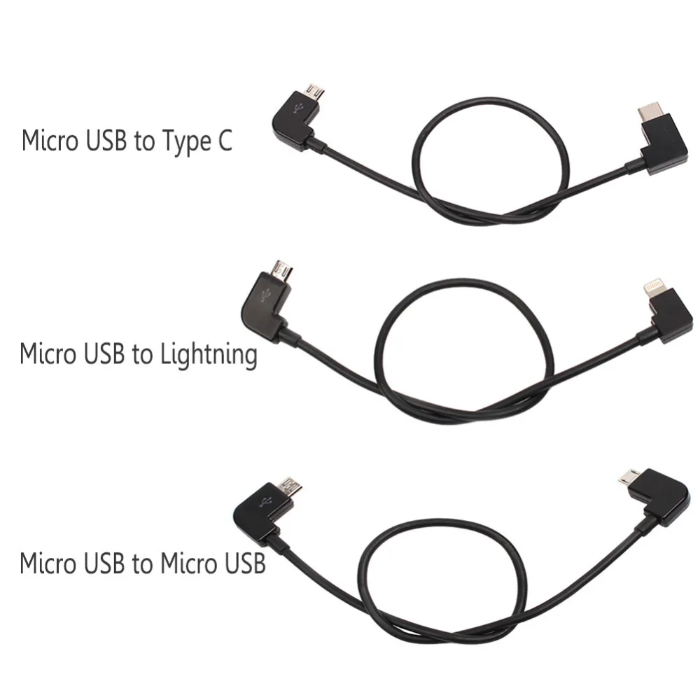 Owoda Micro USB к Тип C/Micro кабель для передачи данных 90 градусов OTG Шнур dji Мавик Pro /SPARK/Mavic