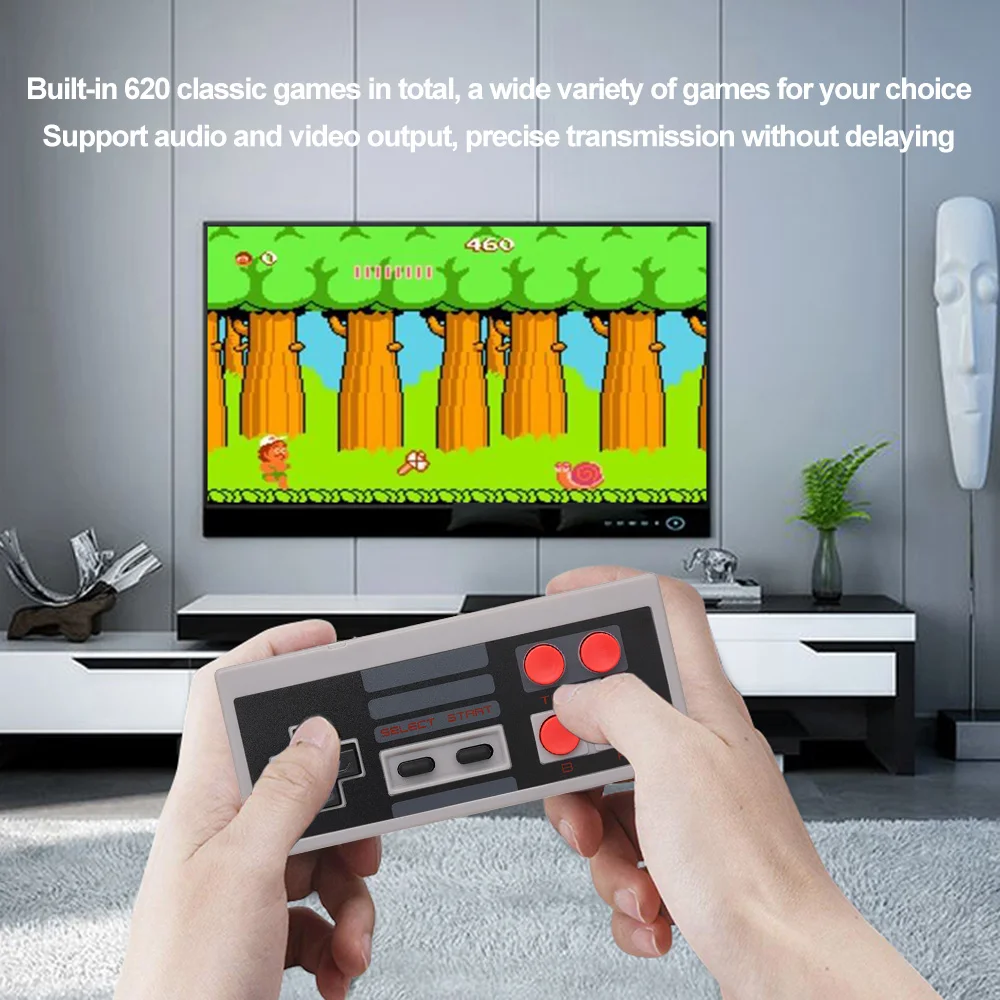 Мини ТВ портативная игровая консоль Ретро Классическая 620 игр AV выход двойной